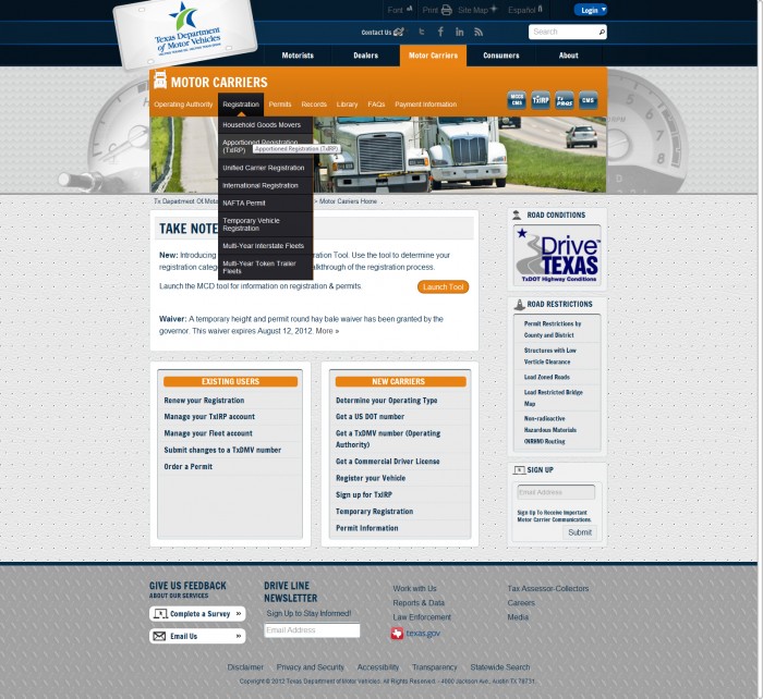 Texas Department of Motor Vehicles - Proof on Concept Design