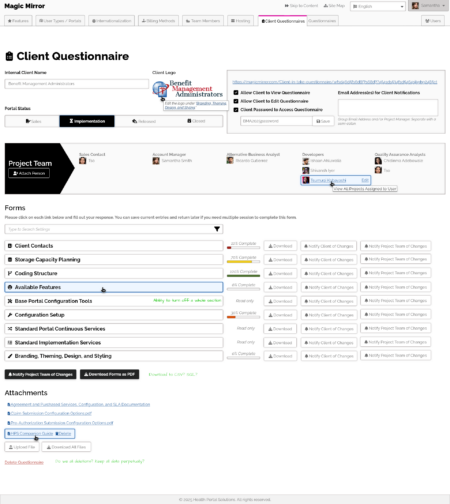 Client Intake Forms – Internal - Filled
