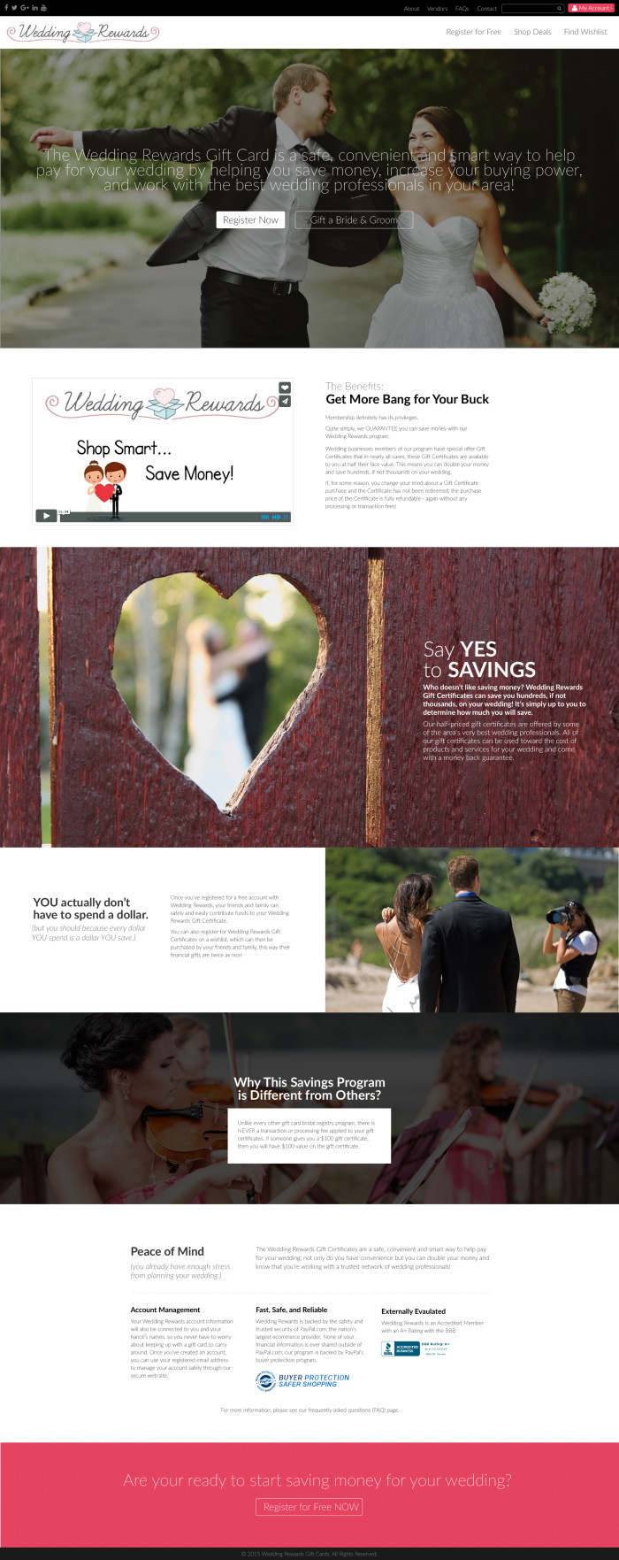 Wedding Savings Website