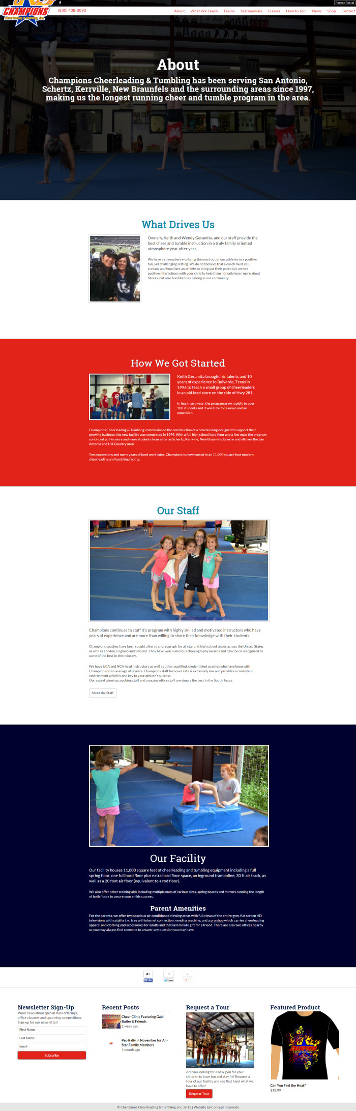 New Website for Champions Cheer