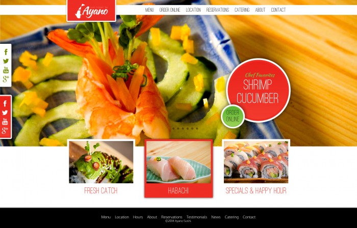 Ayano Sushi - Website Design and Development