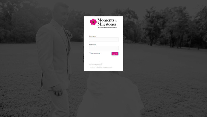 Moments and Milestones Website Re-Design