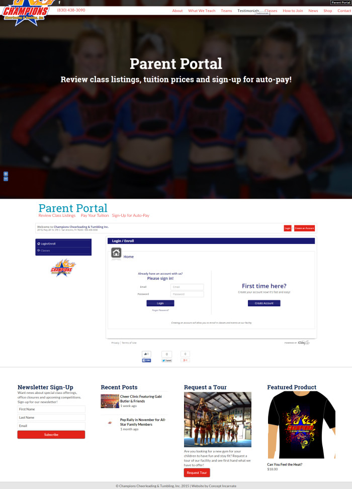New Website for Champions Cheer